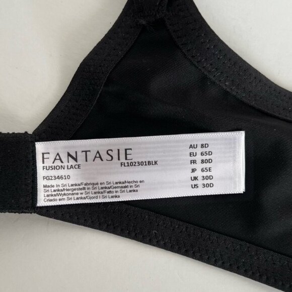 Fantasie - Fusion Lace Underwire Side Support Bra - Black. Size:30D. NWT. (1857) - Picture 7 of 14